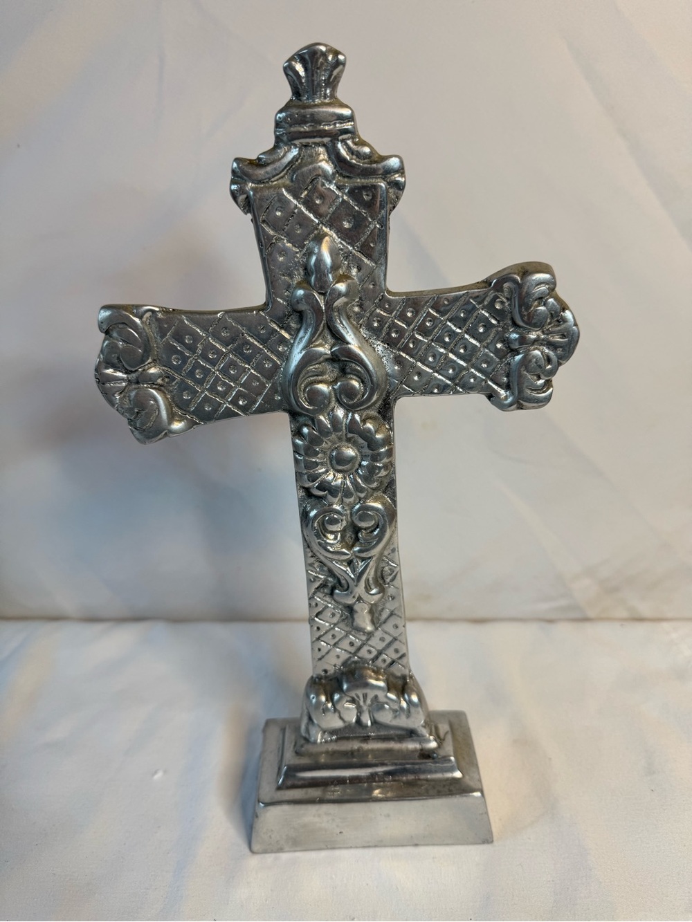 vintage Brinson & Collins cast aluminum cross, handcrafted in Mexico.